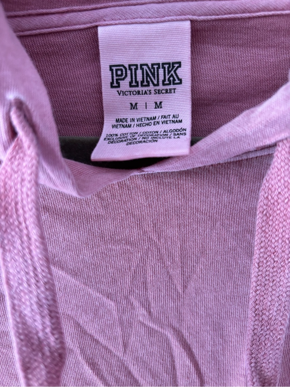 PINK Victoria's Secret Long Sleeve Hoodie Tee in Dusty Rose - Picture 2 of 5